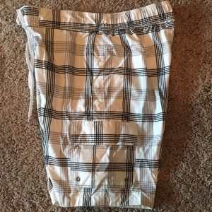 Like new Merona striped swim trunks size large